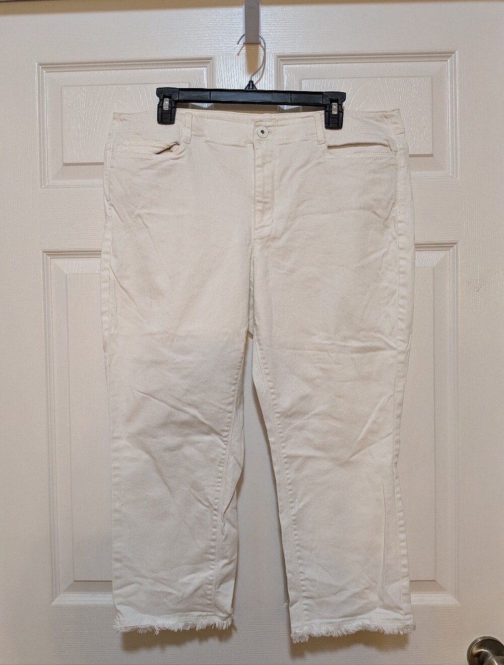 J Jill White Authentic Fit Cropped Jeans 16